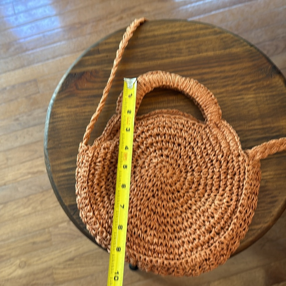 Universal Thread Handcrafted Raffia Tan/Orange Wo… - image 6